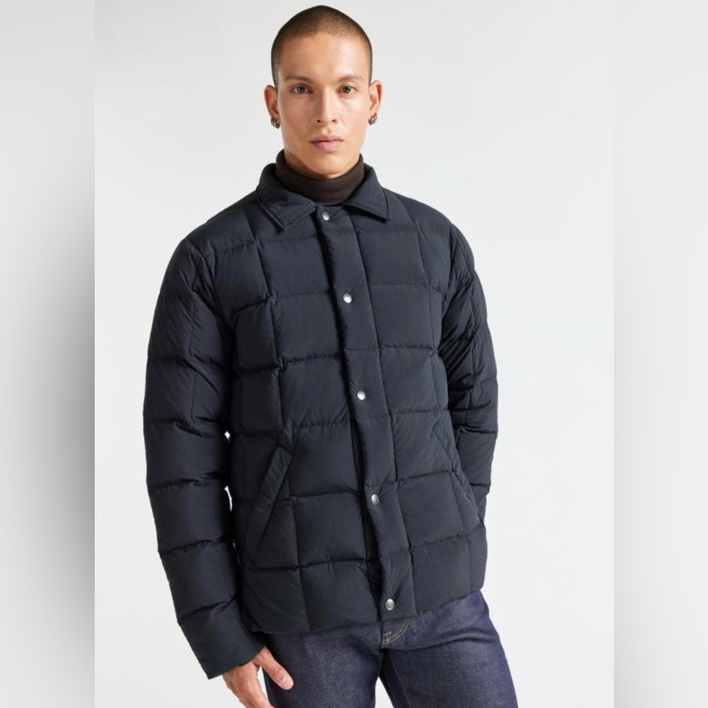 Goodfellow‎ men’s 2X black puffer jacket with front snap closure 3M thinsulate